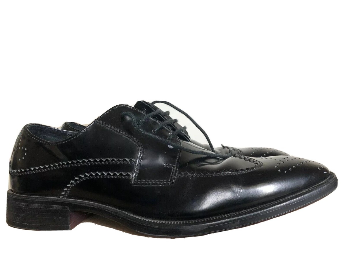 Pre-owned Johnston & Murphy Black Wingtip Shoes Size 9 M | eBay display picture 1
