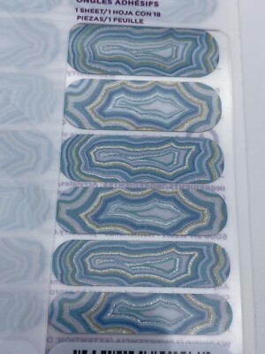 Jamberry Nail Wraps Full Sheet The Gem Life, Grow And Bloom Lot Of 2 Blue Purple