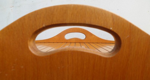 Vtg 60s Retro Mid Century Modernist Danish Era Tambour Sew Box Storage Cabinet - Picture 9 of 12
