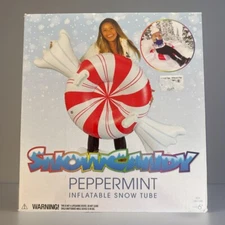 SnowCandy Peppermint Inflatable Snow Tube
