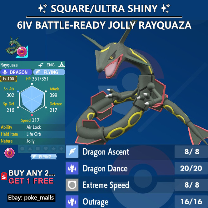 Pokémon GO Shiny Rayquaza - Mini Account (Read Describe) - PoGoFighter