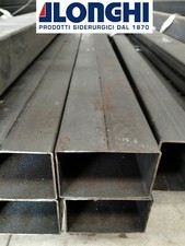 TUBOLARE FERRO ACCIAIO SCATOLATO 120X60X5 mm. BARRA PROFILO 1 PEZZO da 200 cm.