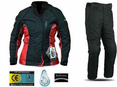 WinNet Motorrad Komplettanzug Jacke Hose Damen Wasserdicht