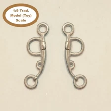 HORSING AROUND Traditional 1:9 Scale ARGENTINE SNAFFLE BIT Pewter (Silver-toned)