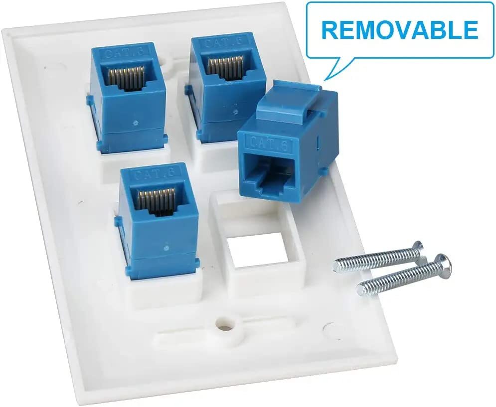 Wall Plate 4 Port Cat6 Cable Wall Plate Female to