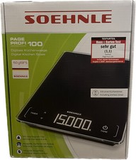 SOEHNLE Küchenwaage Page Profi 100 digital bis 15,0 kg schwarz inkl. Küchentimer