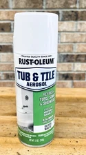 Rust-Oleum TUB & TILE Epoxy Acrylic  Spray Paint 12 oz  White Gloss Finish