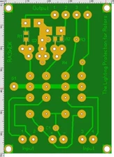 Black PCB for Antenna Rotator Lightning Protection (LPR) circuit