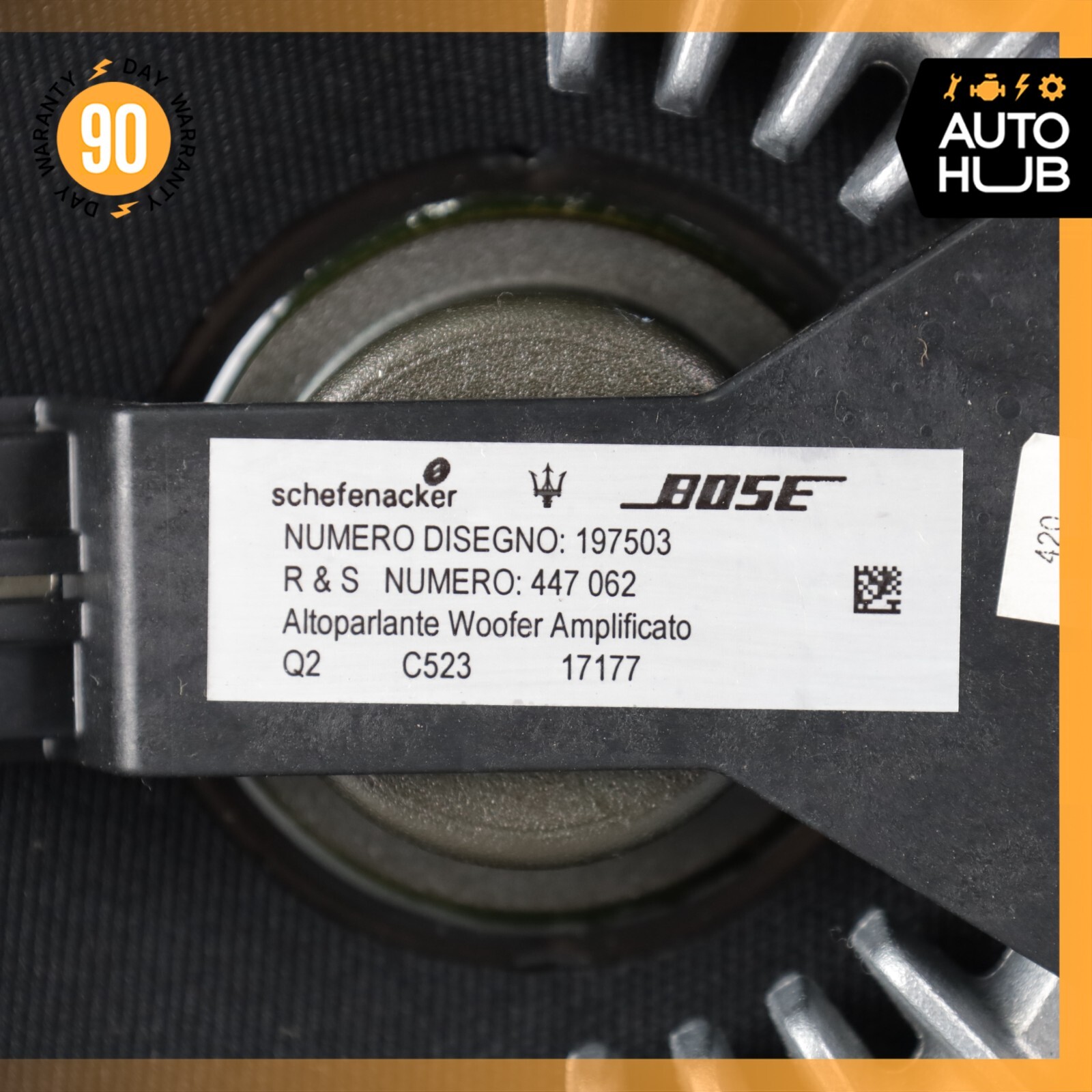 03-19 Maserati Quattroporte Rear Bose Subwoofer Sub Woofer Sound Speaker OEM