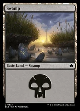 Swamp (0373) - Foil Light Play, English Magic the Gathering MTG Bloomburrow