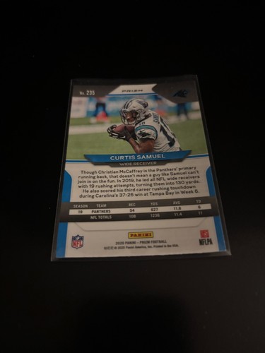 Curtis Samuel 2020 Panini Prizm Green Prizm Panthers 235 - Picture 2 of 2