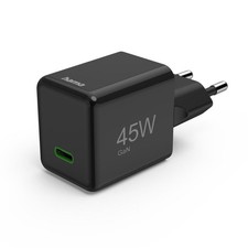 HAMA Schnellladegerät, GaN, USB-C, Super-Mini-Charger, PD, 45 W, #1906960