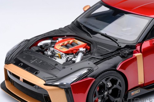 1/18 AUTOart Nissan GT-R50 by Italdesign (Metallic Red/Gold) - New in box - Imagen 13 de 14