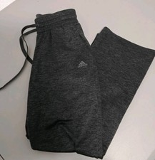 adidas climawarm Women  s Heathered Gray Sweatpants XS Drawstring Pockets