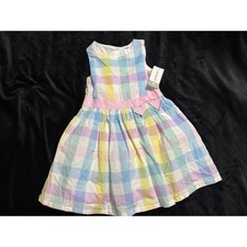 Carter's Pastel Check Little Girls Toddler Dress 4T NEW NWT