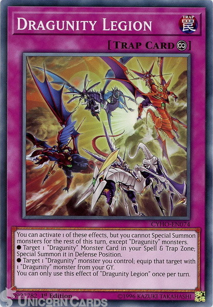 CYHO-EN074 Dragunity Legion Common 1st Edition Mint YuGiOh Card