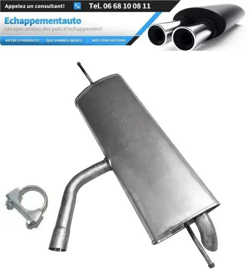 Silencieux d'échappement pour Seat Leon 1.0 1.2 TSi 2013-2020 en acier inoxydable