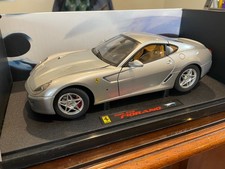 Elite 1/18 Hot Wheels 599 GTB Fiorano Ferrari Die-cast Car Silver & Box