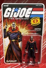 SUPER 7 GI JOE REACTION+ COBRA ARCTIC DESTRO CARTOON COLORS O-RING EXCLUSIVE