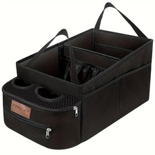 Car Backseat Organizer for Cars, Collapsible Front Seat Organizer with 4 Cup ...