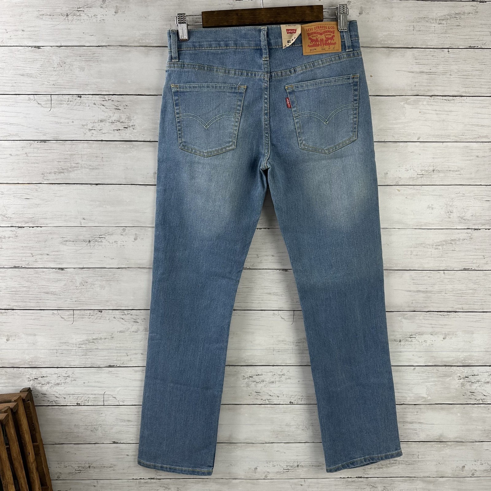 Levi's Boys 511 Lighter Blue Jean Size 14 Reg 29x28" thumbnail 8
