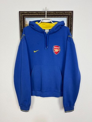 Vintage Nike Arsenal Football Jacket Blue Hoodie Soccer Track Top