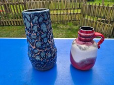 SCHEURICH 529/25 + JASBA Fat Lava Vasen, 60er...