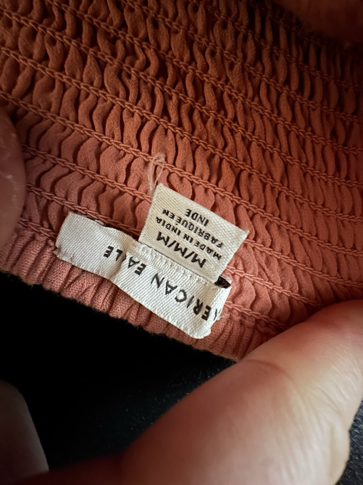 AE American Eagle Medium Solid Eyelet Puff-Sleeve… - image 7