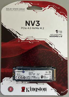 Kingston NV3 1TB NVMe SSD PCIe 4.0 M.2 2280   NEU & OVP   SNV3S/1000G