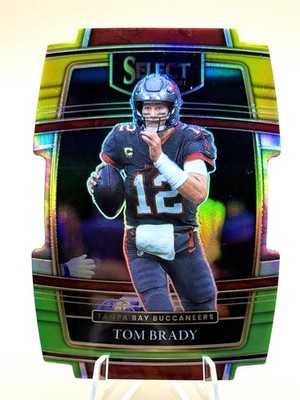 2021 Panini Select #1 Tom Brady - Green & Yellow Die-Cut