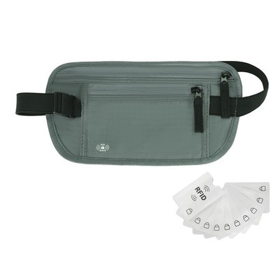 RFID Blocking Travel Money Belt Bag Under Clothes Waist Bag Hidden Pouch 