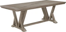 Home Furnishings - Cornelia - Acacia Wood & MDF - 82-Inch Rectangular Dining Tab