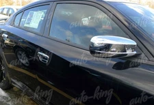 CHROME ABS PLASTIC SIDE VIEW MIRROR COVERS CAP KIT FIT 11-20 CHRYSLER 300 300C