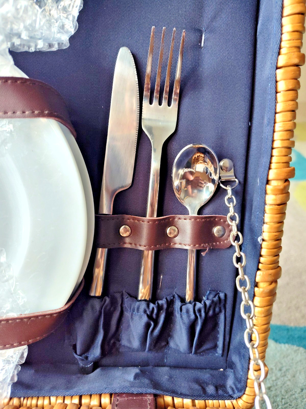 Picnic Time U.S. Naval Academy Champion Wicker Picnic Basket One-Of-A-Kind Gift