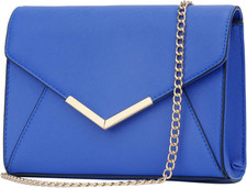 Women Elegant Faux Leather Evening Envelope Clutch Purse Foldover Bags for Party