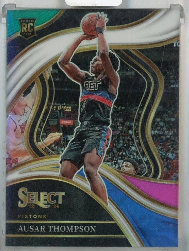 2023-24 Panini Select Ausar Thompson Teal/White/Pink Prizms #284 RC 1/49
