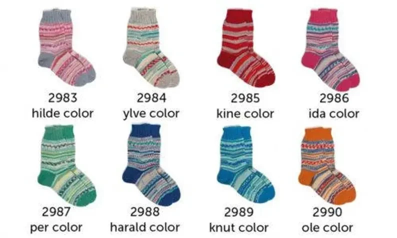 Juego de 8 madejas Regia hilo calcetín para niños 4 capas *60* gramos75% wl 25% ny Foto 2 de 3