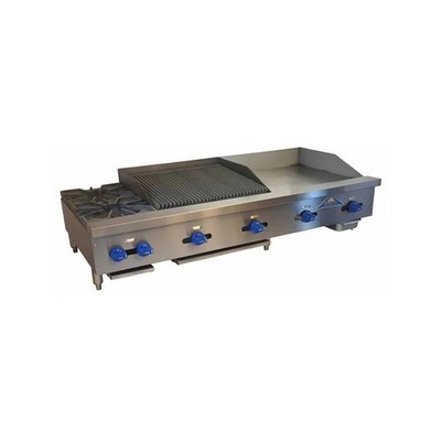 Comstock-Castle FHP48-18T-1.5RB 48'' Countertop Hotplate/Griddle/Charbroiler C...