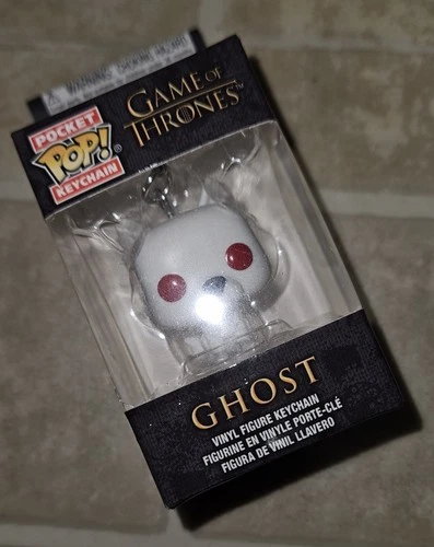 Game of Thrones Ghost Flocked  Pocket POP! Key Chain Ring Nib Funko vaulted 2020