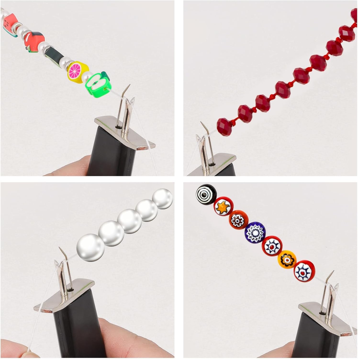 KALIONE Bead Knotting Tool for Secure Knots Create Jewelry 1, black 