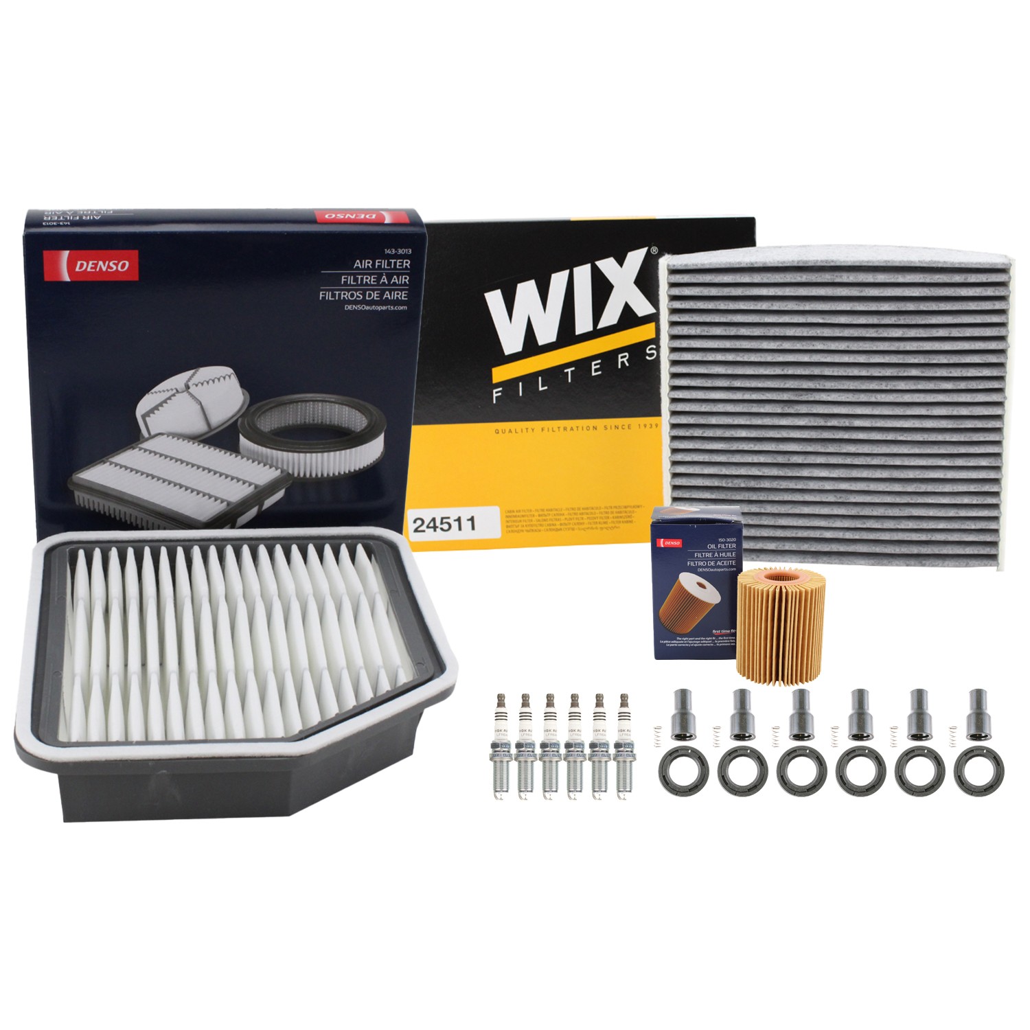 Denso Tune Up Kit NGK 6 Spark Plugs  Boots Kit for GS350 IS250 IS350 3.5 V6 GAS