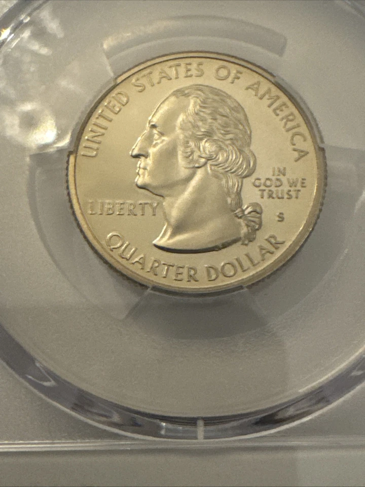 🥰1999 S Clad Connecticut State Quarter Proof PR70 DCAM PCGS Gold toning  - Image 2 of 4