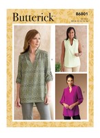 Schnittmuster Top Butterick B6801 RR 18W-20W-22W-24W (Gr. 44-50)