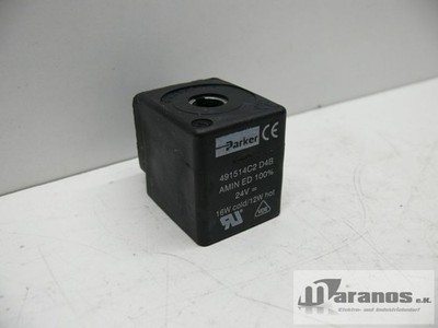 Parker 491514C2 D4B AMIN ED Magnetventil Solenoid 24V 16W cold/12W hot