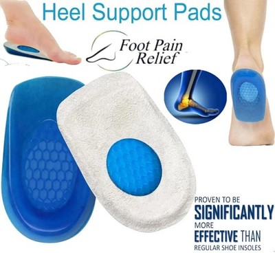 Gel Ferseneinlagen Schuhpolster Einlegesohlen Unterstützung Plantarfasziitis Fußschmerzlinderung UK