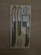 Jean Dubost LAGUIOLE Cheese Knife Knives 3 Piece Stainless Steel NEW! 