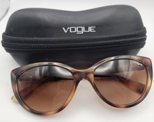 Authentic VOGUE Cat Eye Tortoise Sunglasses With Hard Case