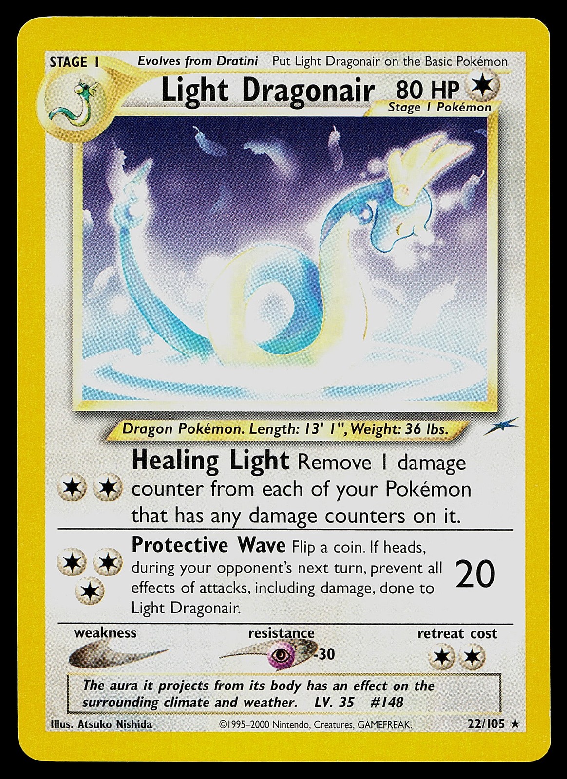 Pokemon Card - Light Dragonair Neo Destiny 22/105 Rare