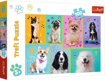 NEW Trefl Jigsaw Puzzle 100 Pieces 5+ Ages In the World of Dogs