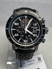 Citizen Eco Drive Mens Black Leather Strap Watch. CA0649-14E.